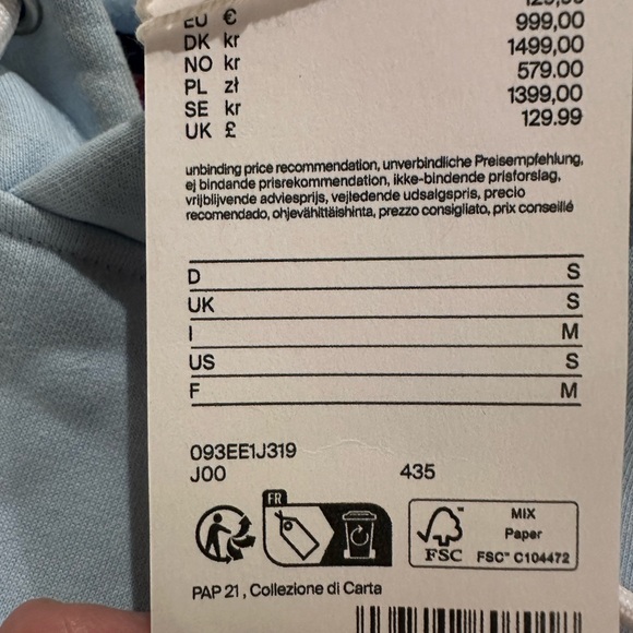 ESPRIT cotton fleece hooded logo sweatshirt
NEW WITH TAGS SIZE S US - Picture 7 of 9